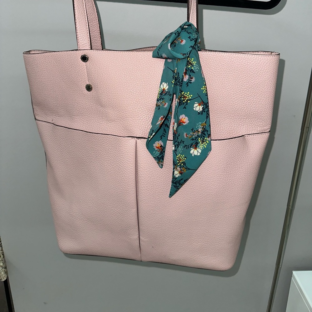 Steve Madden Tote With Scarf Pink Used
